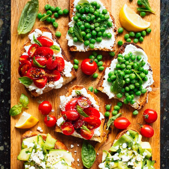 Beer Bread Toast 3 Ways
