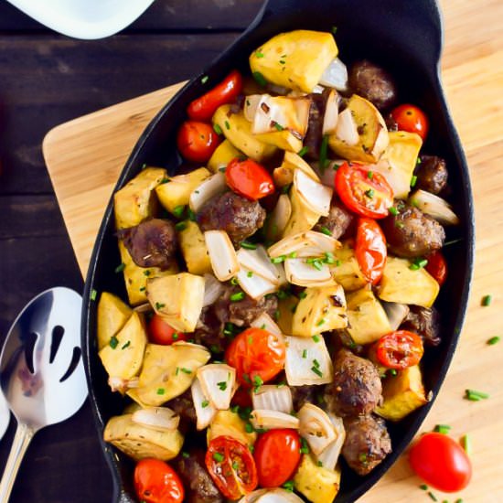 Balsamic Sausage Vegetables