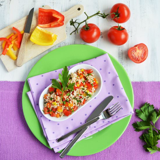Paprika-tomato salad