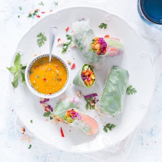 Thai Spring Roll with Mango Sauce