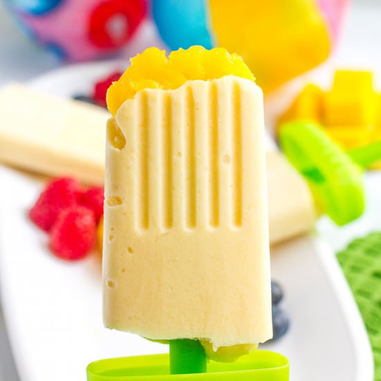 Mango Yogurt Popsicles