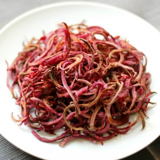 Spiralized Purple Sweet Potato Fries