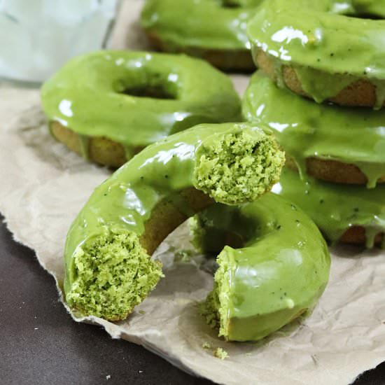 Matcha Banana Donuts