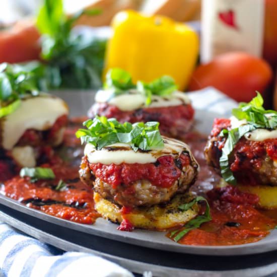 Grilled Polenta and Sausage Stacks