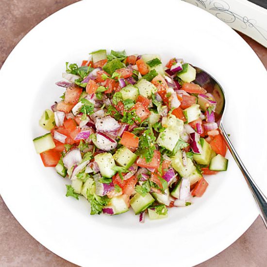 Salad Shirazi, a Persian Salad