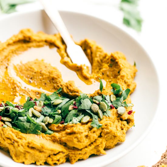 Carrot, Walnut + Red Lentil Hummus