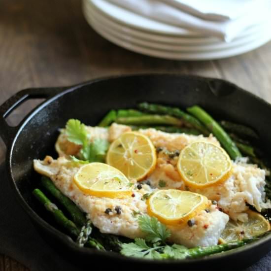 Lemon Capers Baked Cod