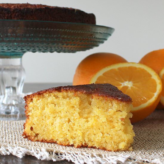 Orange Almond Syrup Cake