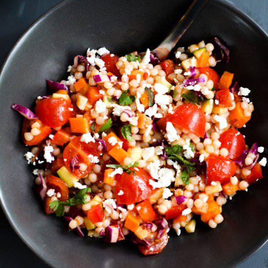 Spicy Israeli Couscous Salad
