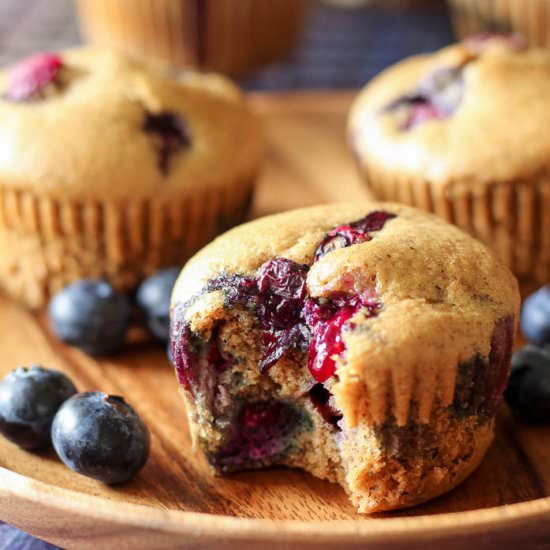 Simple Paleo Blueberry Muffins