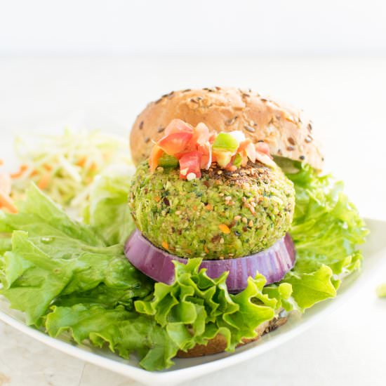 Cilantro Edamame Burger