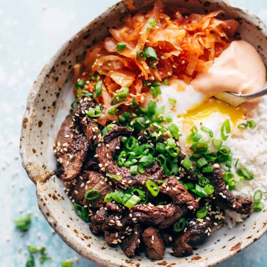Korean BBQ Yum Yum Rice Bowls