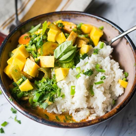 Mango Chicken Curry w/ Coconut Rice