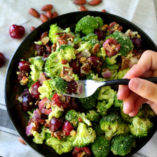Cherry Almond Broccoli Salad