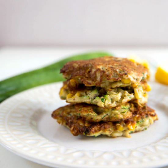Corn and Zucchini Fritters