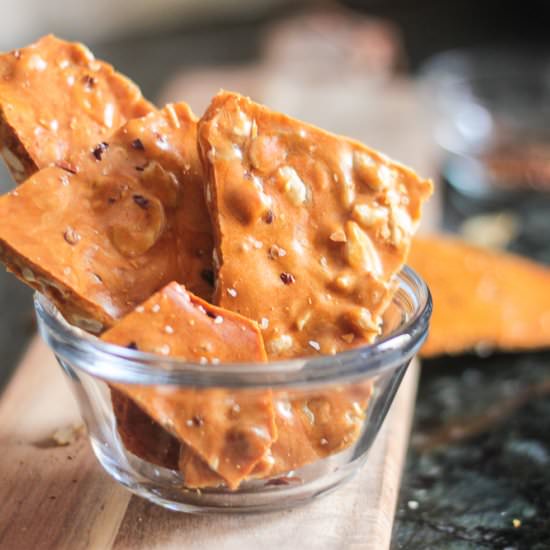 Spicy Cashew Brittle