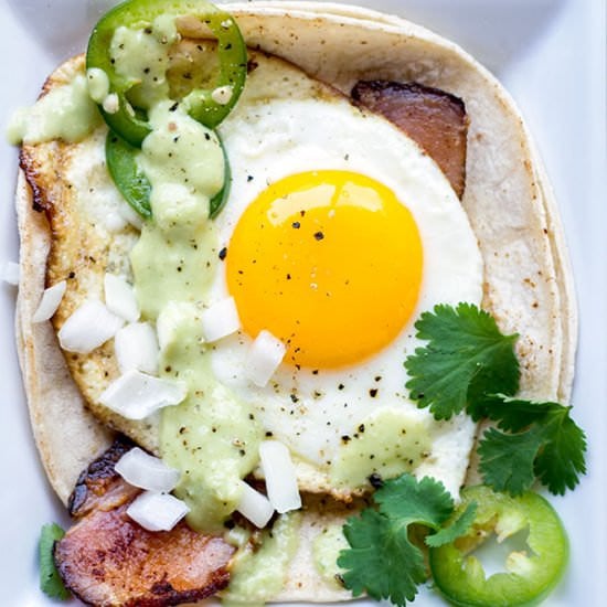 Spicy Bacon Breakfast Taco