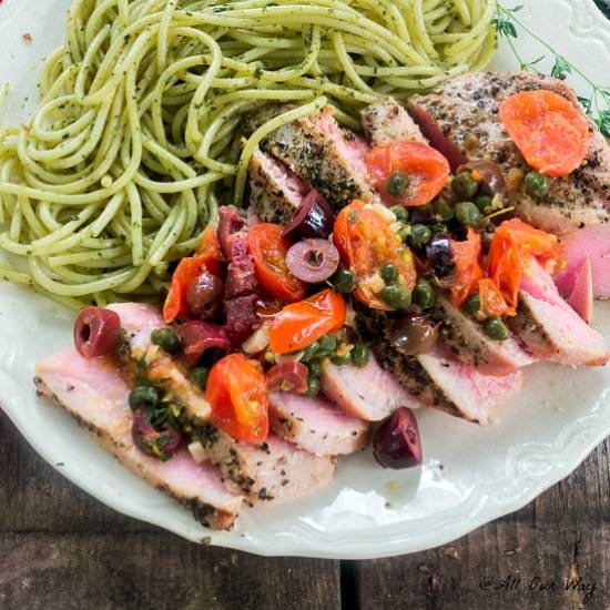Southern Italian Grilled Tuna Steak