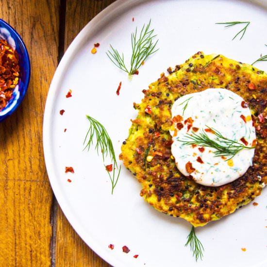 Hemp Seed & Zucchini Fritters
