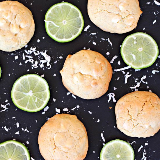 White Chocolate Key Lime Cookies