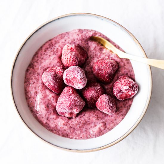 Strawberry Ginger Chia Pudding