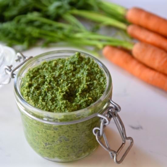 Carrot Top Mint Pesto