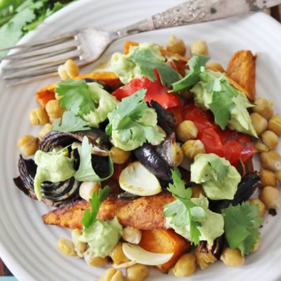 Roast Sweet Potato & Chickpea Bowls