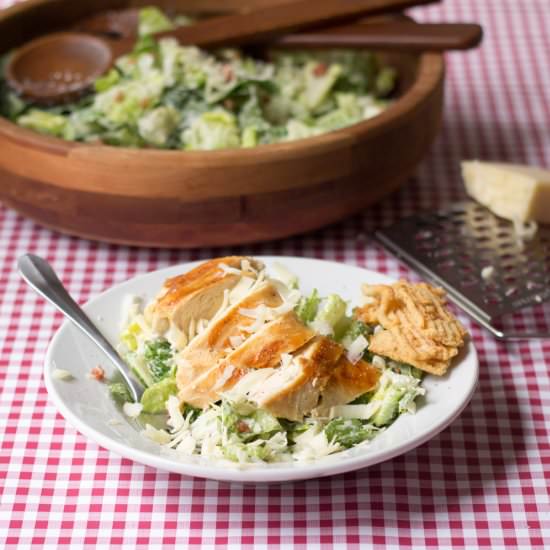 Easy Caesar Salad w/ 2 Min Dressing