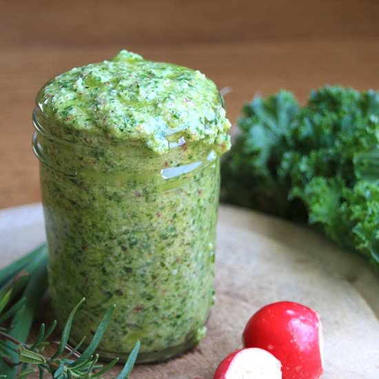 Kale and Radish Pesto