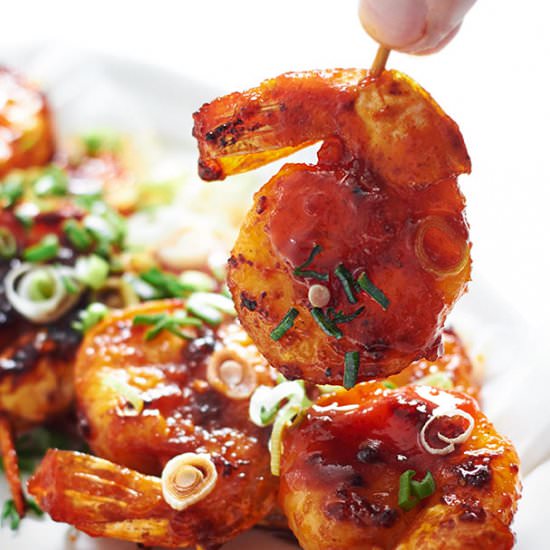 Honey Garlic Sriracha Shrimp