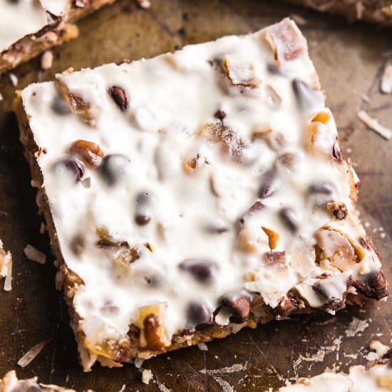Clean Caramel 7 Layer Bars