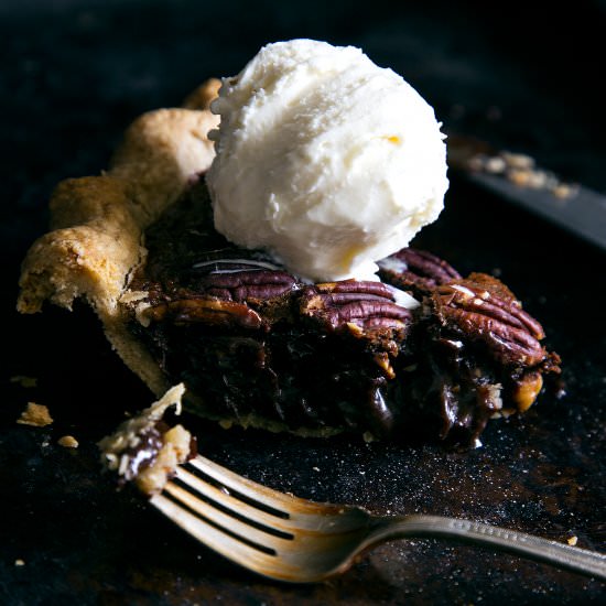 Earl Grey Dark Chocolate Pecan Pie