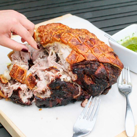 Slow-Roasted Pork with Chimichurri
