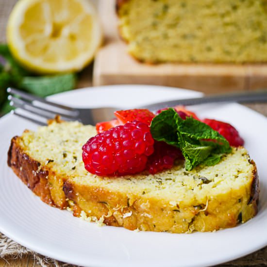 Almond Lemon Zucchini Loaf Cake