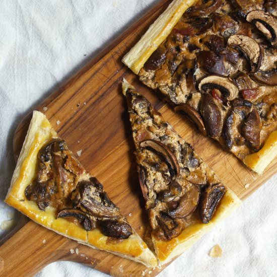 Puff Pastry Mushroom Tart