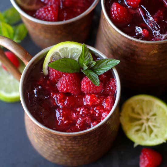 Raspberry Moscow Mules
