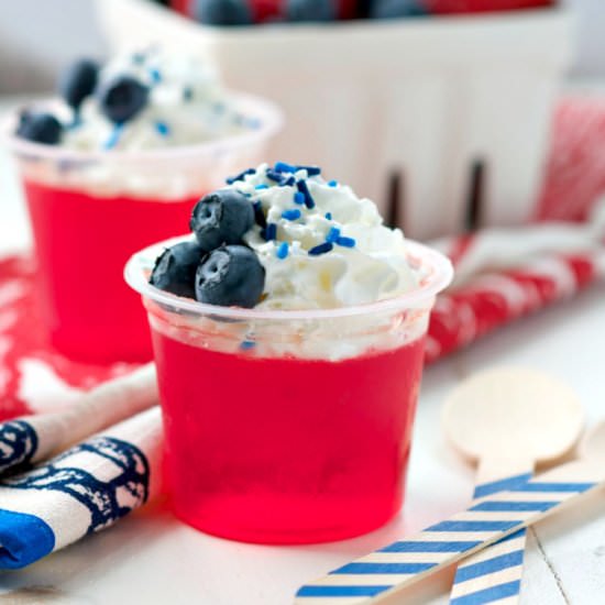 Red White and Blue Jell-O Cups