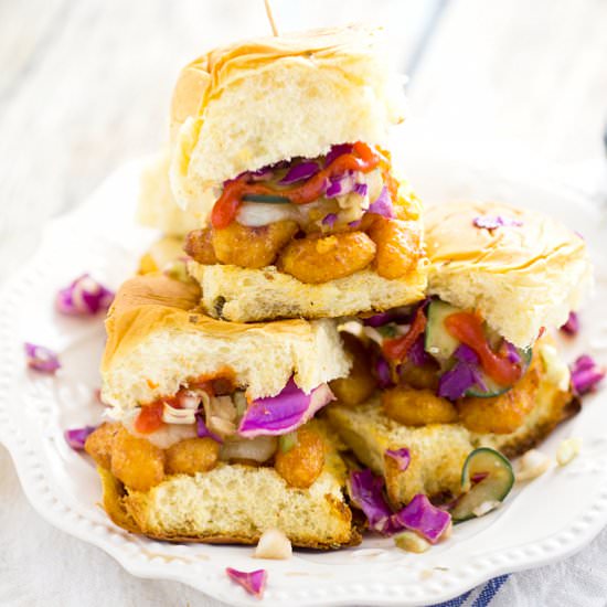 Sriracha Ranch Shrimp Sliders