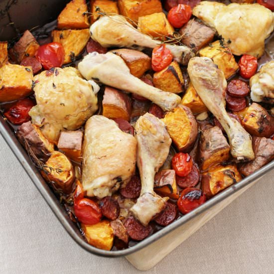 Chicken & Chorizo Traybake
