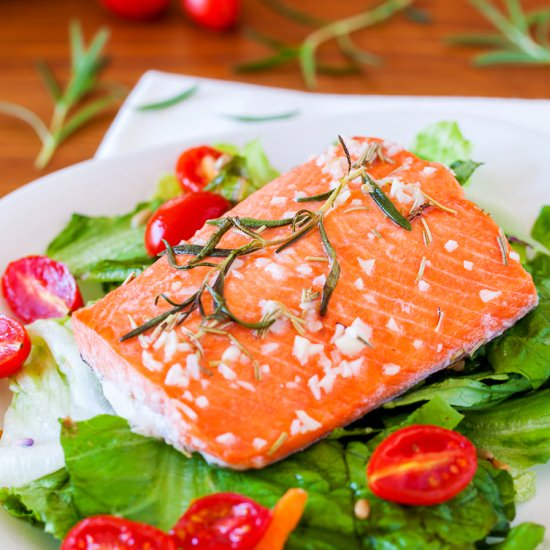 Salmon with Rosemary Vinaigrette