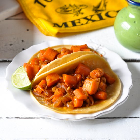 Braised Carrot Tacos