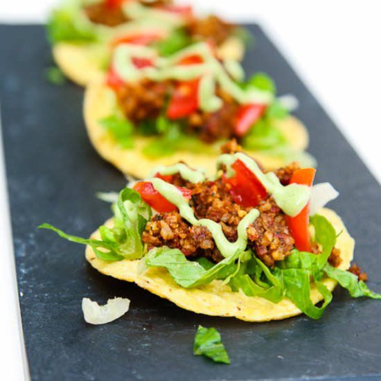 Mini Walnut Sun-Dried Tomato Tacos