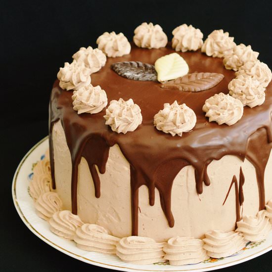Cake with Chocolate and Raspberry
