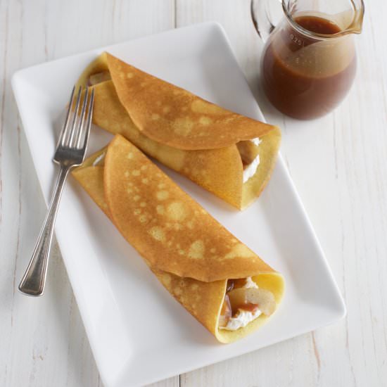 Caramel Apple Crepes {gluten-free}