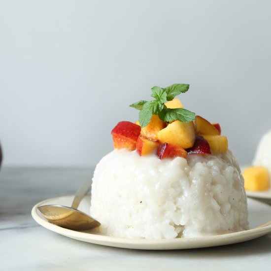 Spiced Peach Sticky Rice