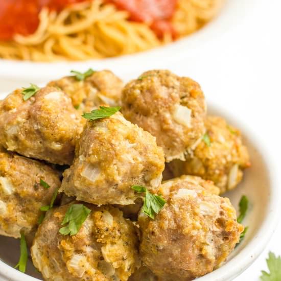 Easy Baked Turkey Meatballs