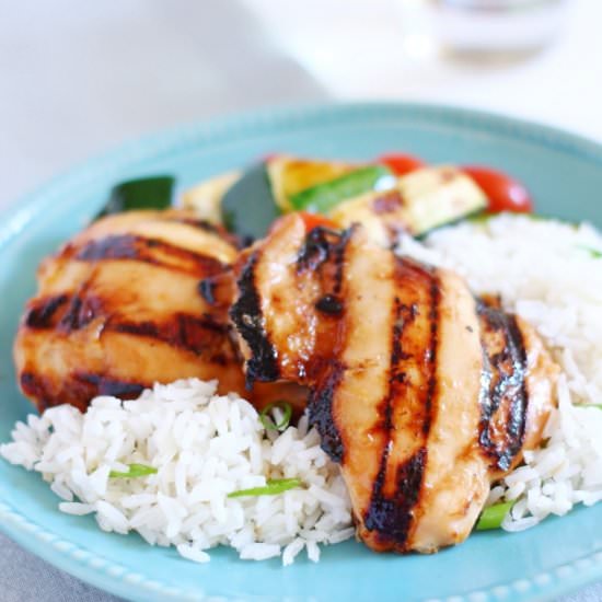 Grilled Chicken with Fig and Dijon