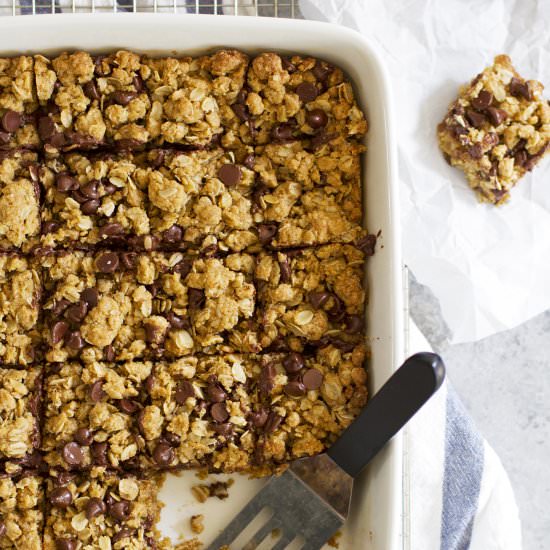 Whole Wheat Oatmeal Chocolate Bars