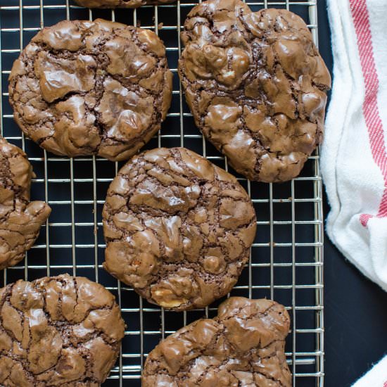 Chocolate Mocha Pecan Chunk Cookies