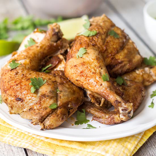 Peruvian Chicken with Green Sauce